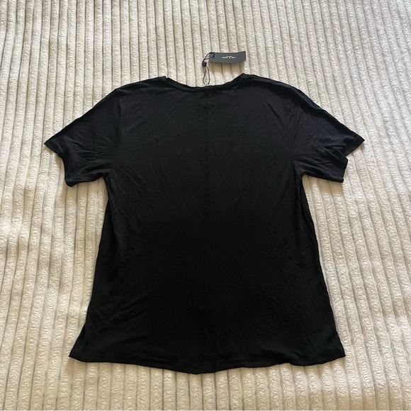 Rag & Bone Michal Linen Tee in Black - Picture 10 of 12
